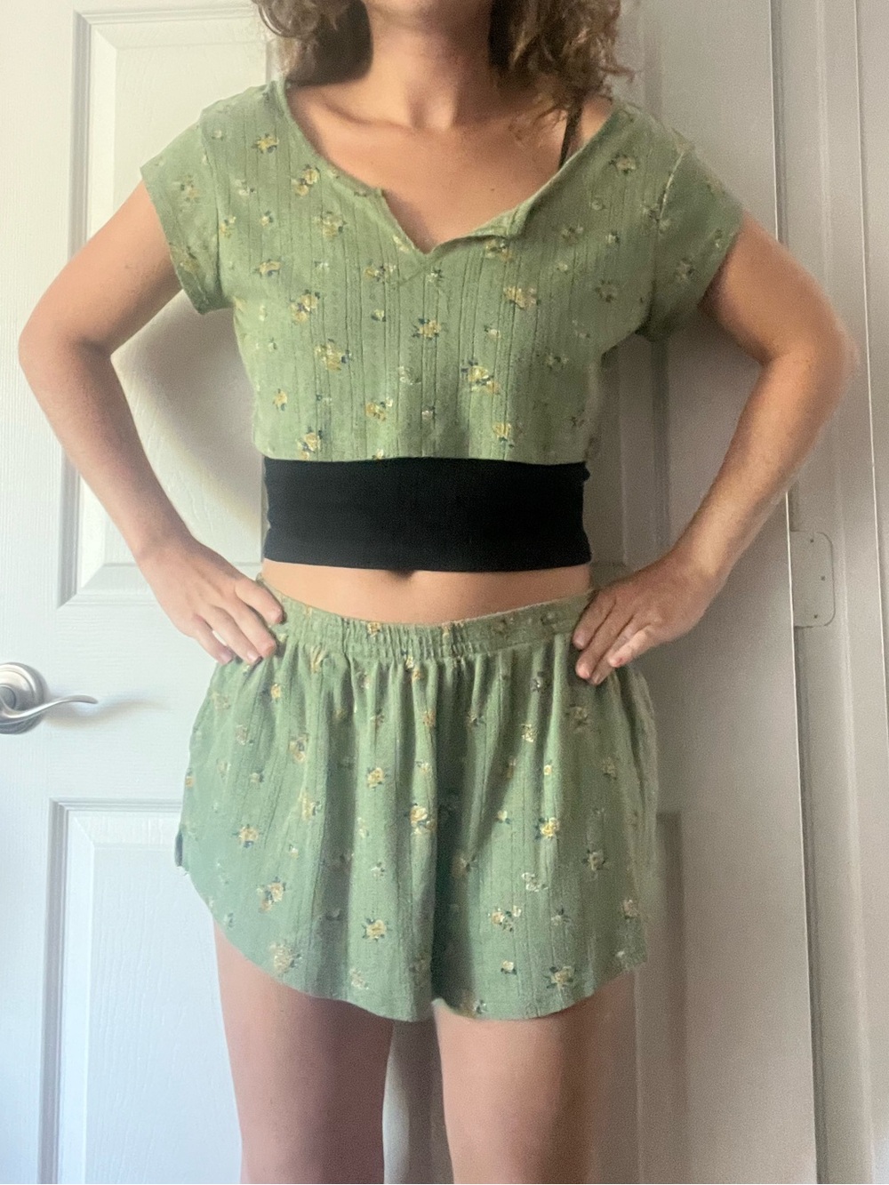 Colsie Floral Ribbed Matching Set - Picture 11 of 12
